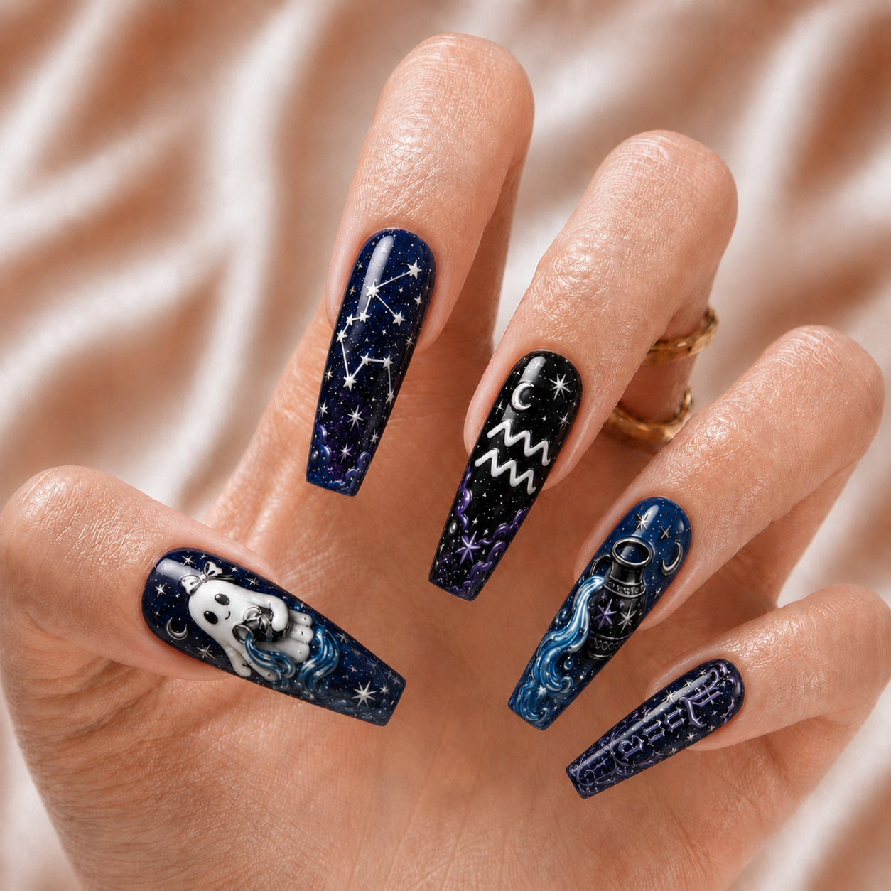 Ghost Zodiac - Personalized Press-On Nails