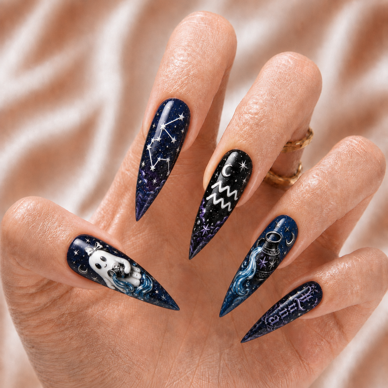 Ghost Zodiac - Personalized Press-On Nails