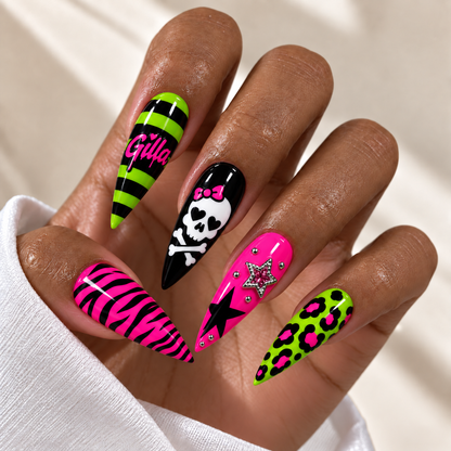 Neon Halloween - Personalized Press-On Nails
