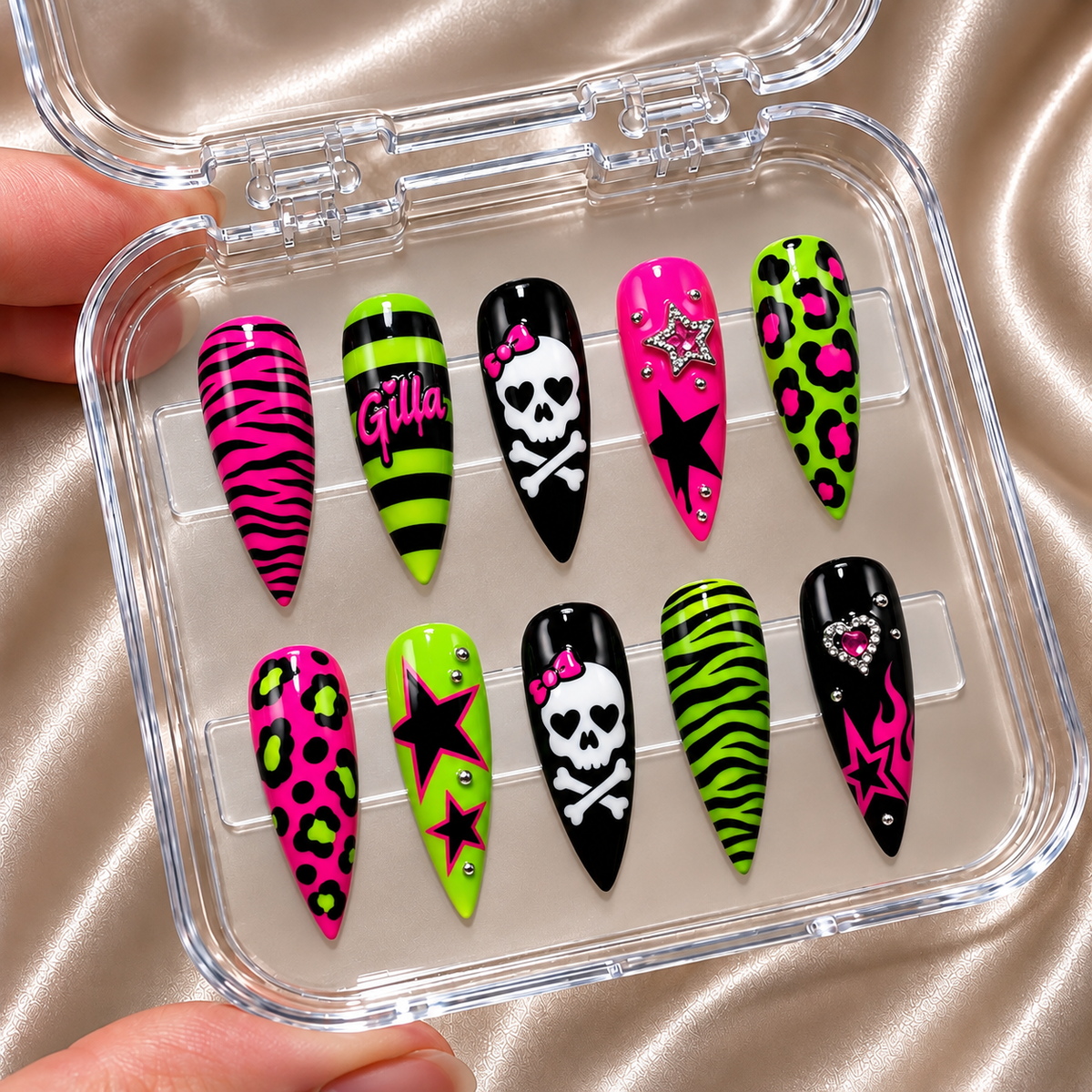 Neon Halloween - Personalized Press-On Nails