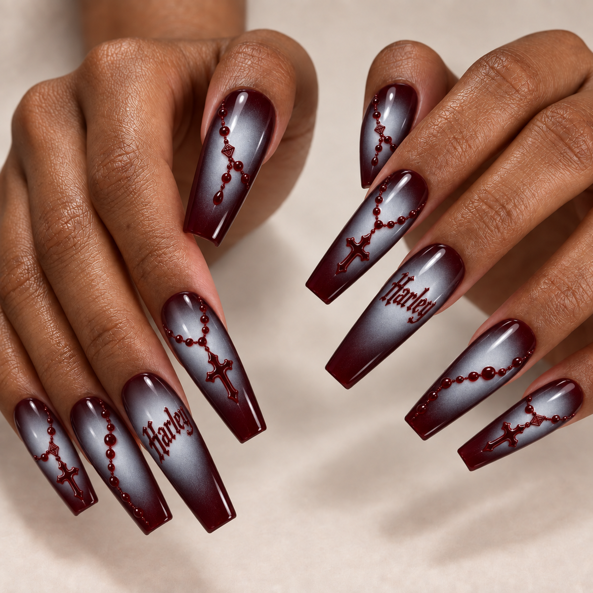 Rosary - Personalized Press-On Nails
