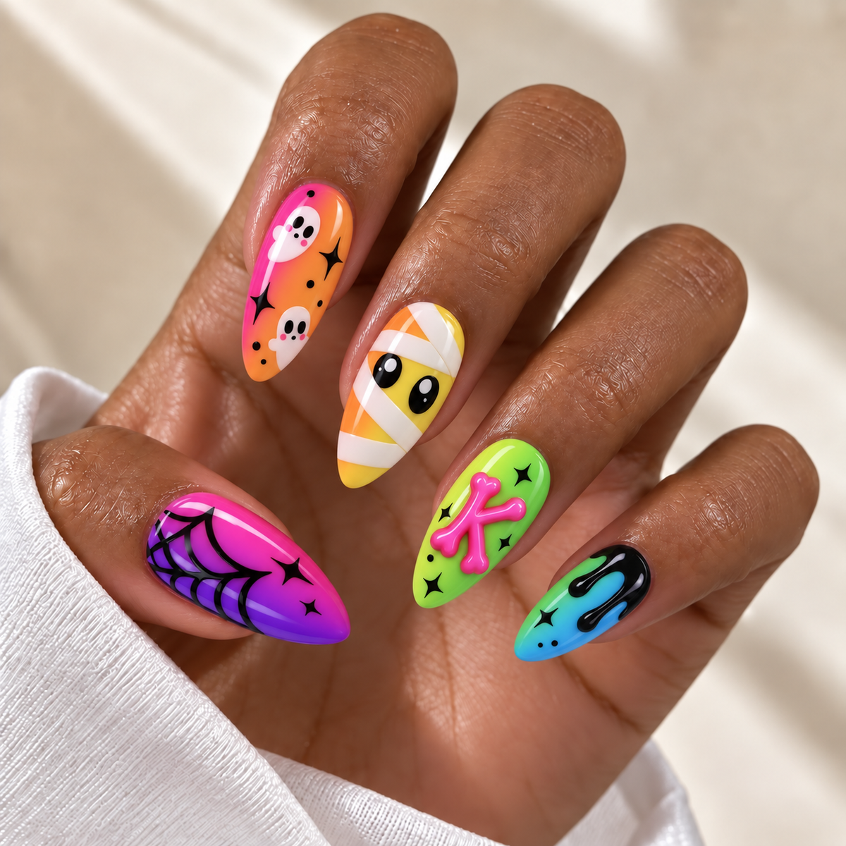 Ghost Gradient - Personalized Press-On Nails