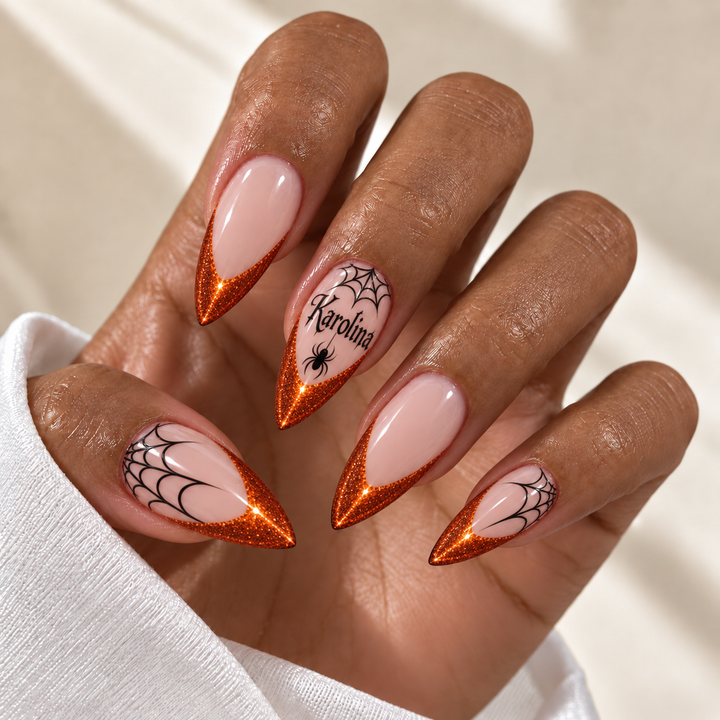 Spider Web French - Personalized Press-On Nails