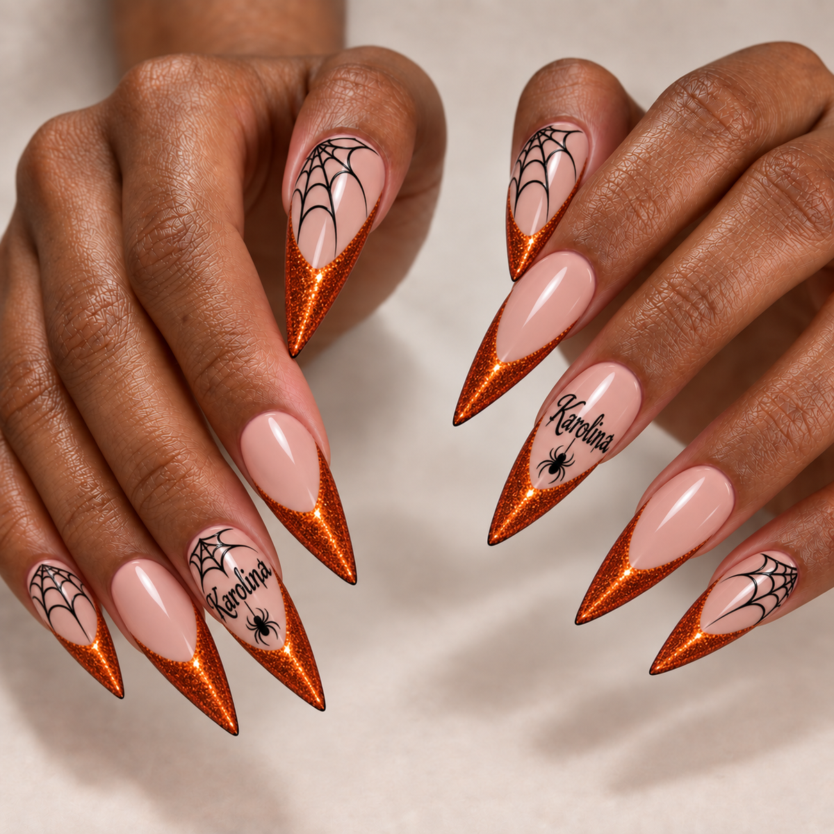 Spider Web French - Personalized Press-On Nails