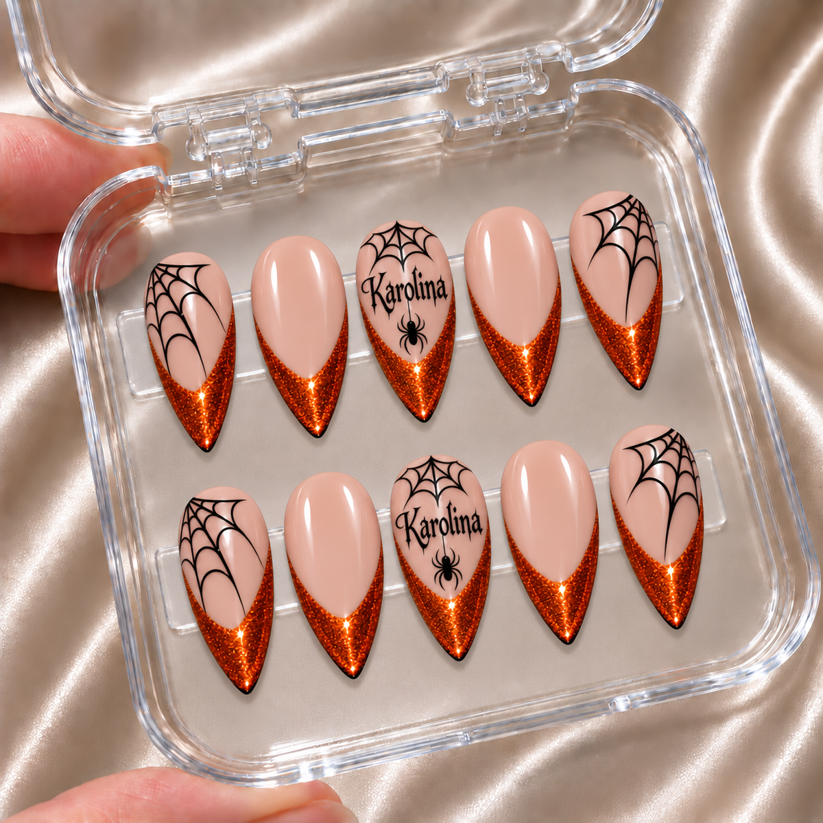Spider Web French - Personalized Press-On Nails