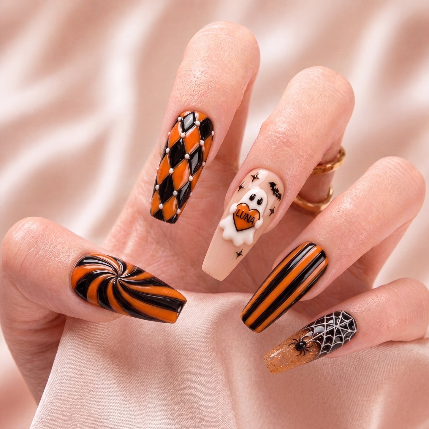 Pumpkin Parade – Personalized Press-On Nails