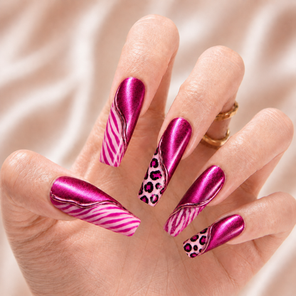 Pink Leopard - Press-On Nails