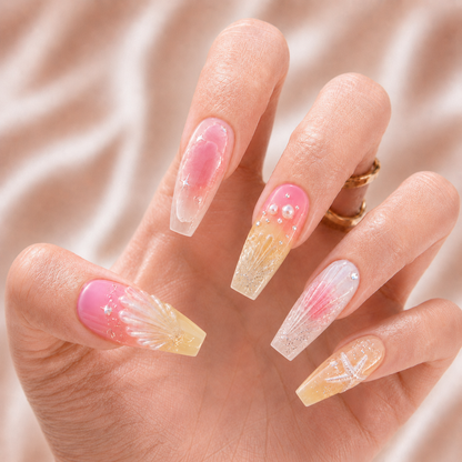 Glitter Seashell - Press-On Nails