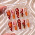 Amber Butterfly Glow - Personalized Press-On Nails