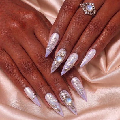 Opaline Moonlight - Personalized Press-On Nails