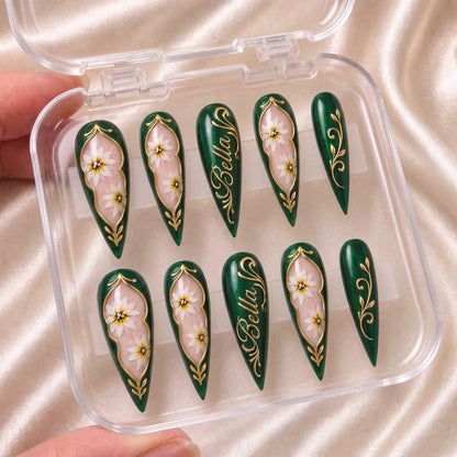 Emerald Garden - Personalized Press-On Nails