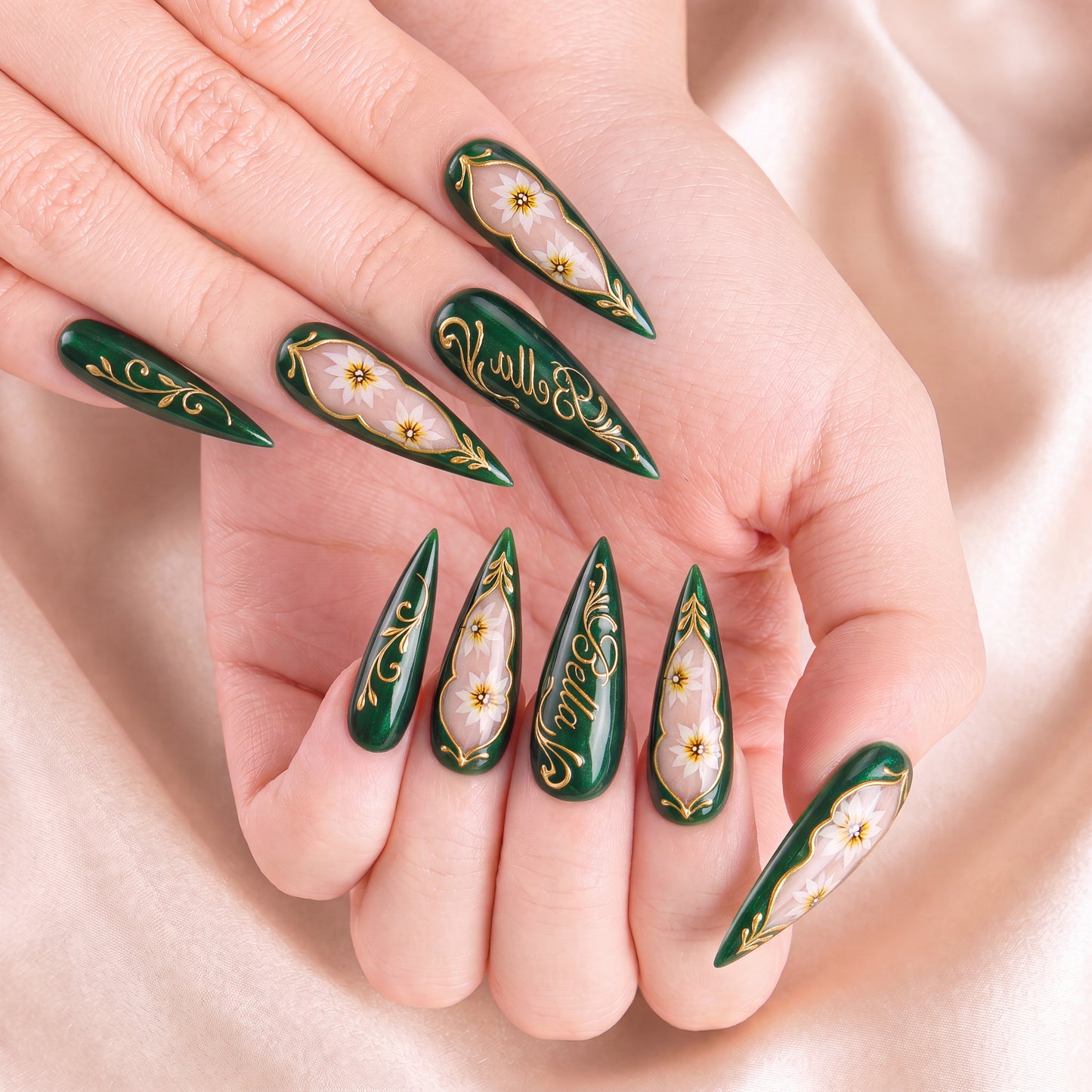 Emerald Garden - Personalized Press-On Nails