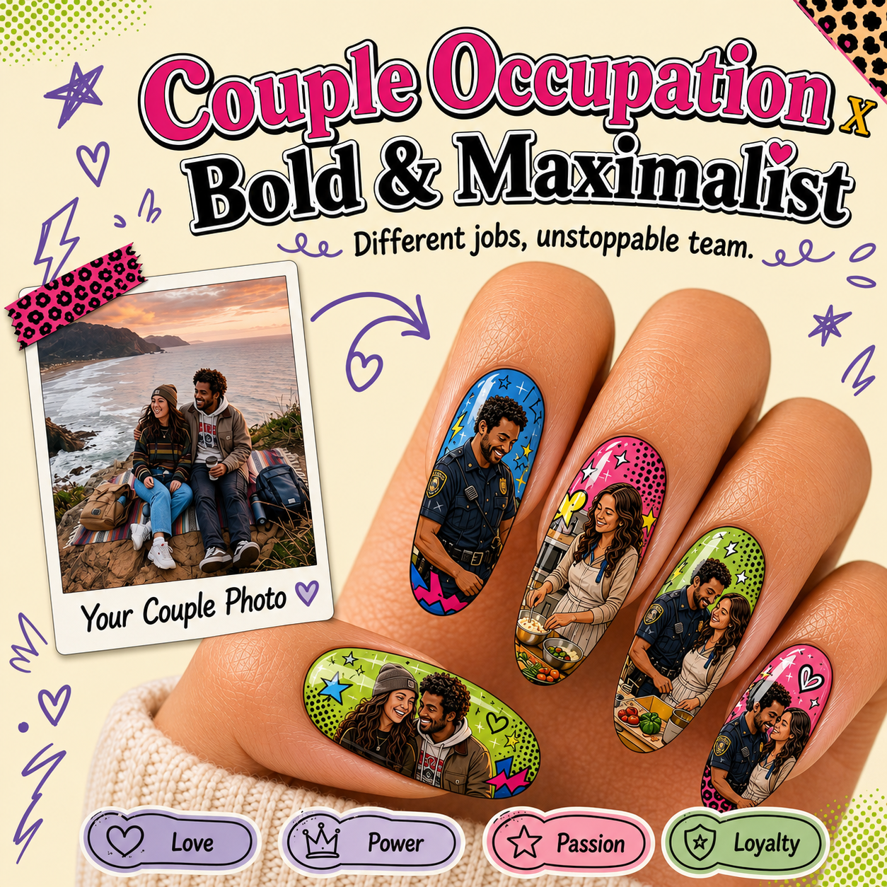 CUSTOMIZE COUPLE NAIL
