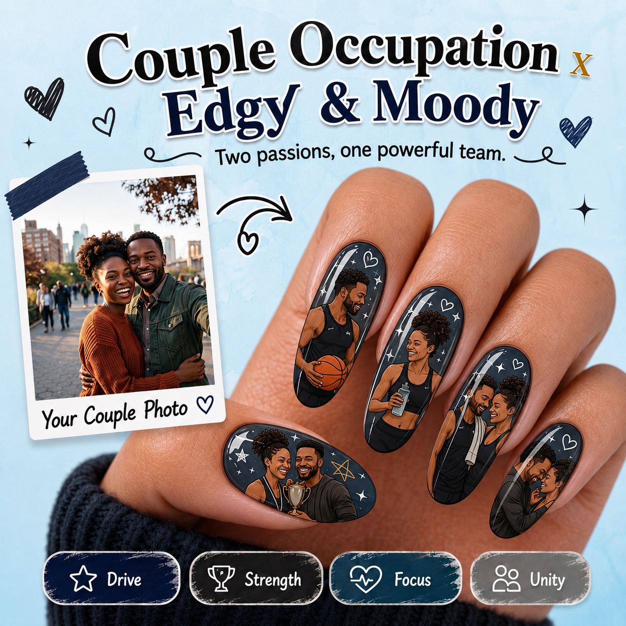CUSTOMIZE COUPLE NAIL