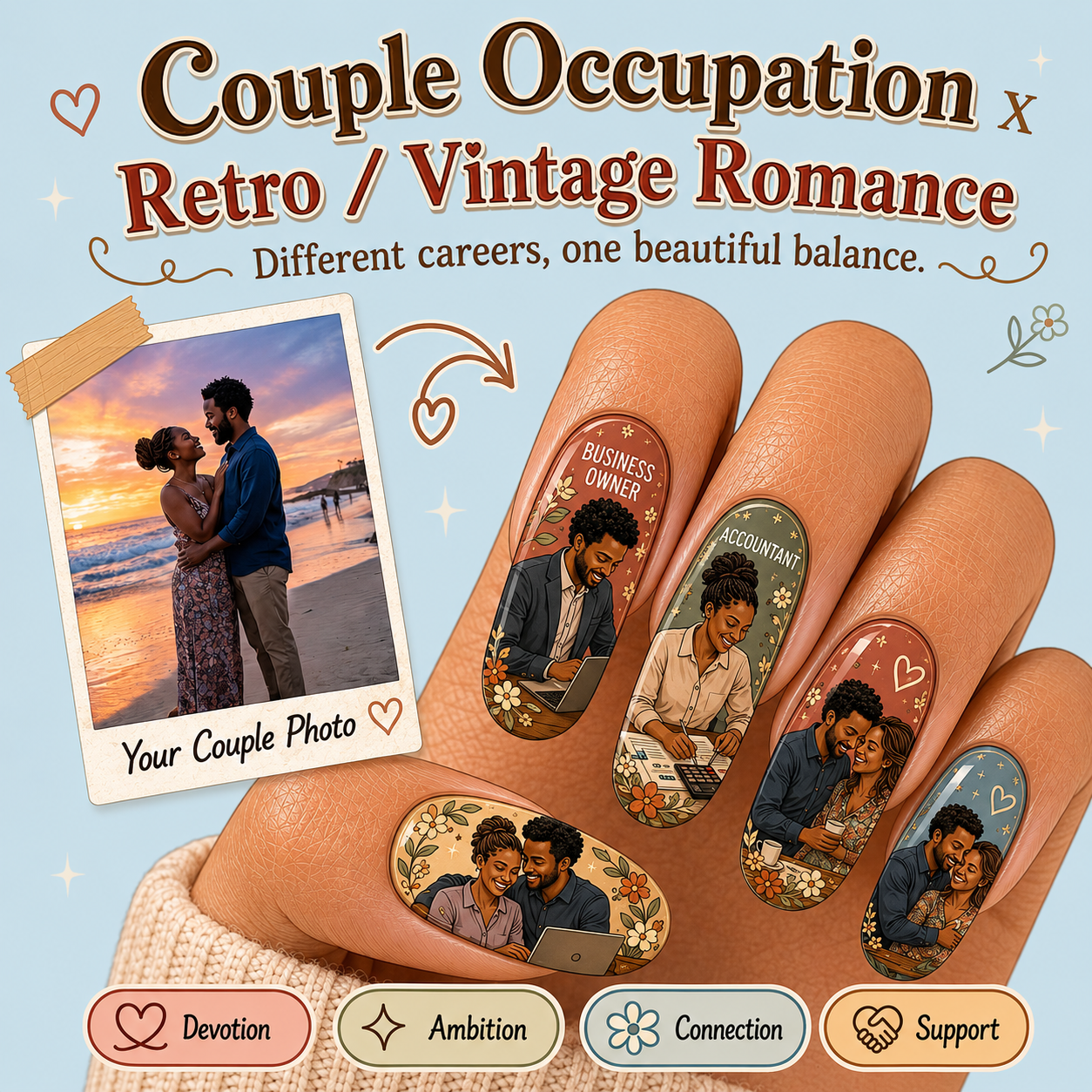 CUSTOMIZE COUPLE NAIL