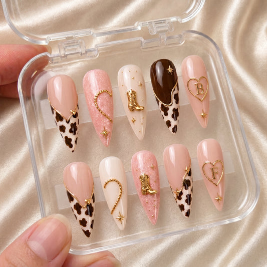 Western Bestie Babes – Personalized Press-On Nails