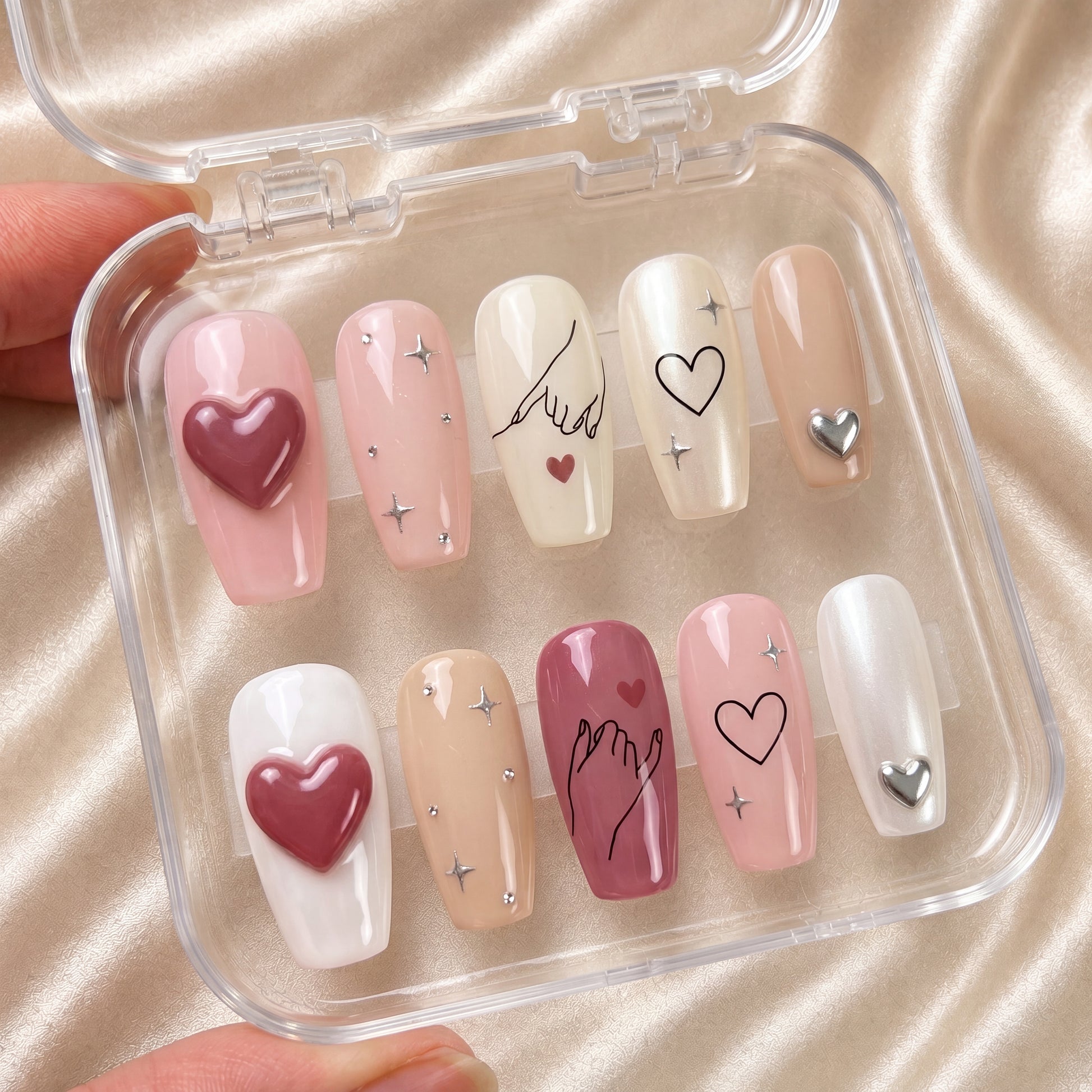 Pinky Promise Bestie Bond – Personalized Press-On Nails