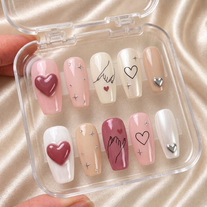 Pinky Promise Bestie Bond – Personalized Press-On Nails