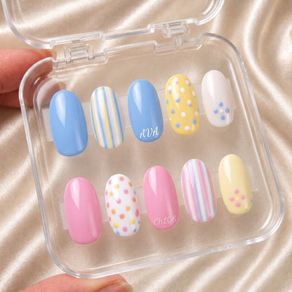 Cotton Candy Bestie - Personalized Press-On Nails