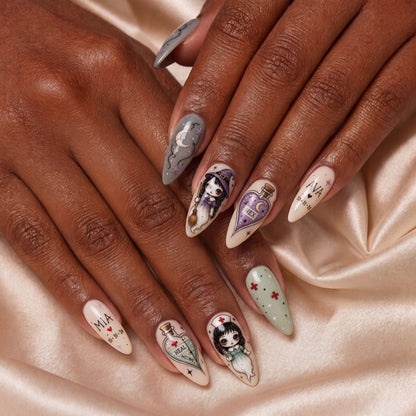 Heal & Hex Besties  – Personalized Press-On Nails