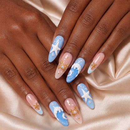 Beach Golden Crab - Press-On Nails
