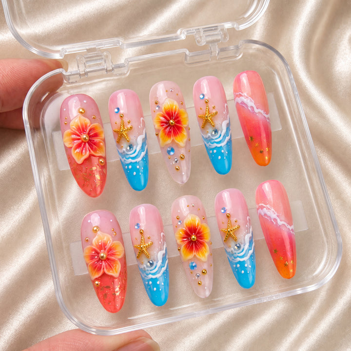 Tropical Floral - Press-On Nails