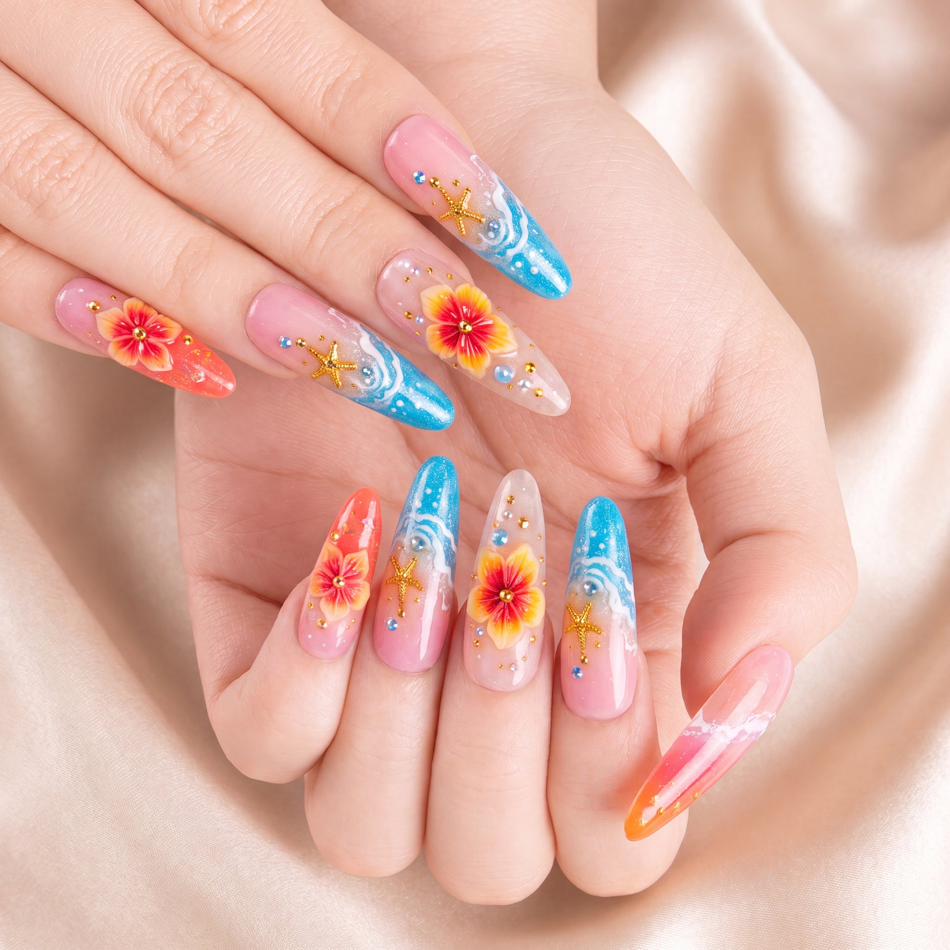 Tropical Floral - Press-On Nails