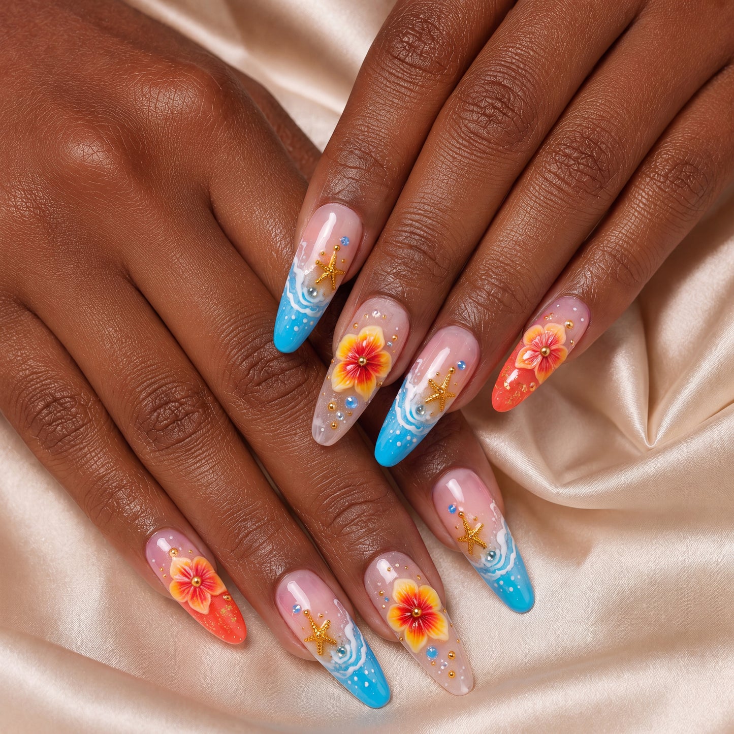 Tropical Floral - Press-On Nails
