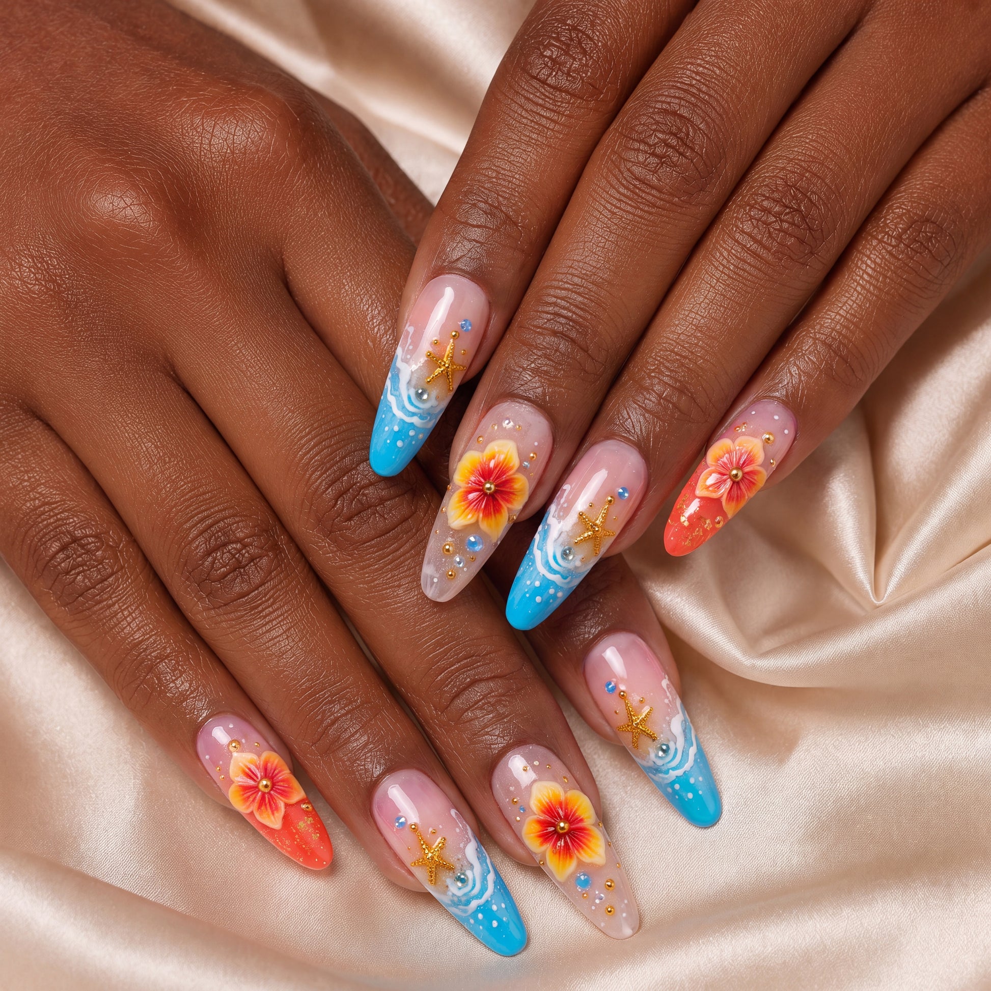 Tropical Floral - Press-On Nails