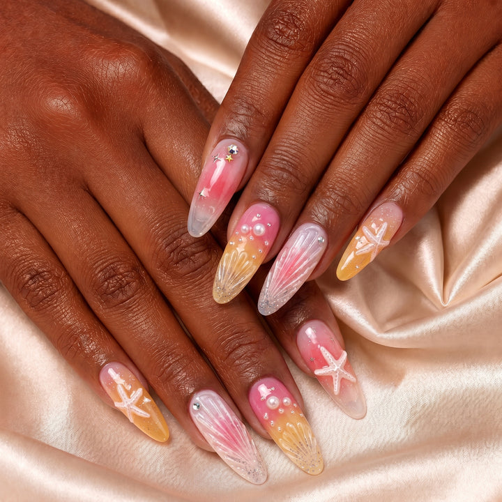 Glitter Seashell - Press-On Nails