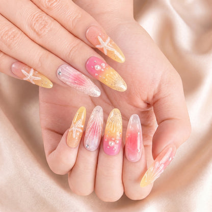 Glitter Seashell - Press-On Nails