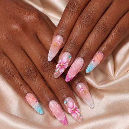 Ocean Pearl Blossom - Press-On Nails
