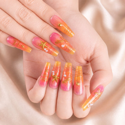 Sunset Glow - Personalized Press-On Nails