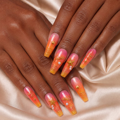 Sunset Glow - Personalized Press-On Nails