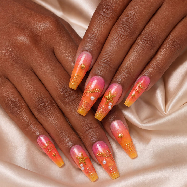 Sunset Glow - Personalized Press-On Nails