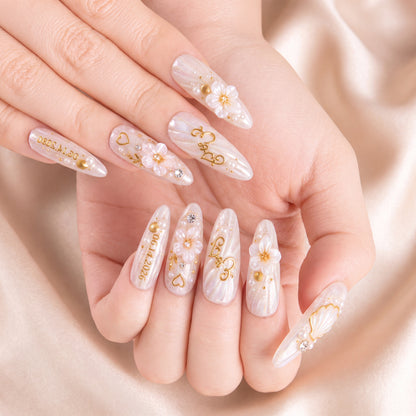Seashell Promise - Personalized Press-On Nails