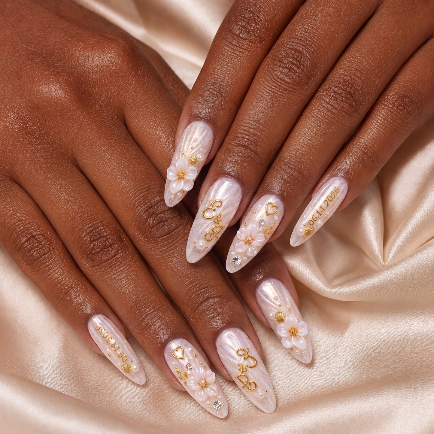 Seashell Promise - Personalized Press-On Nails