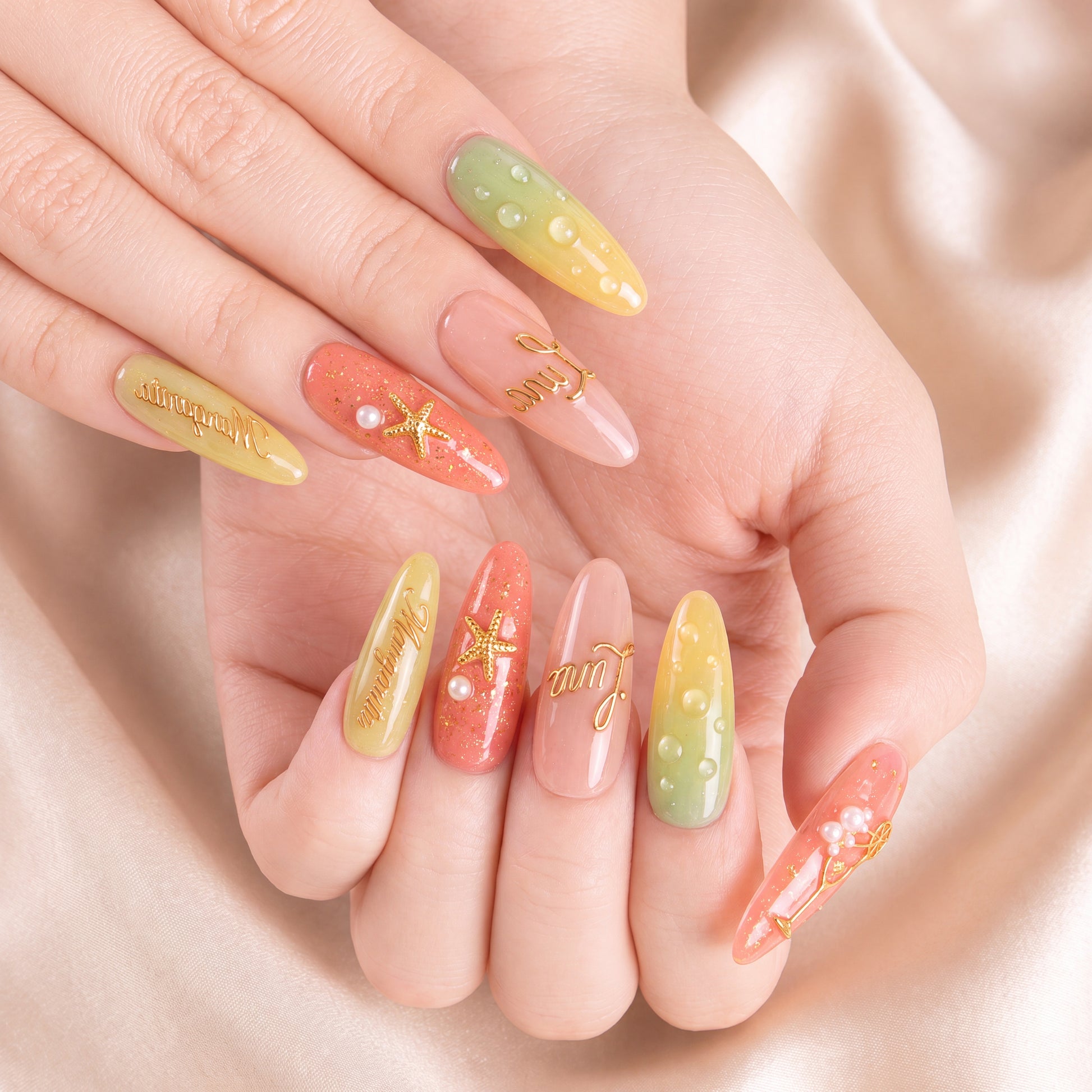 Beach Cocktail - Personalized Press-On Nails