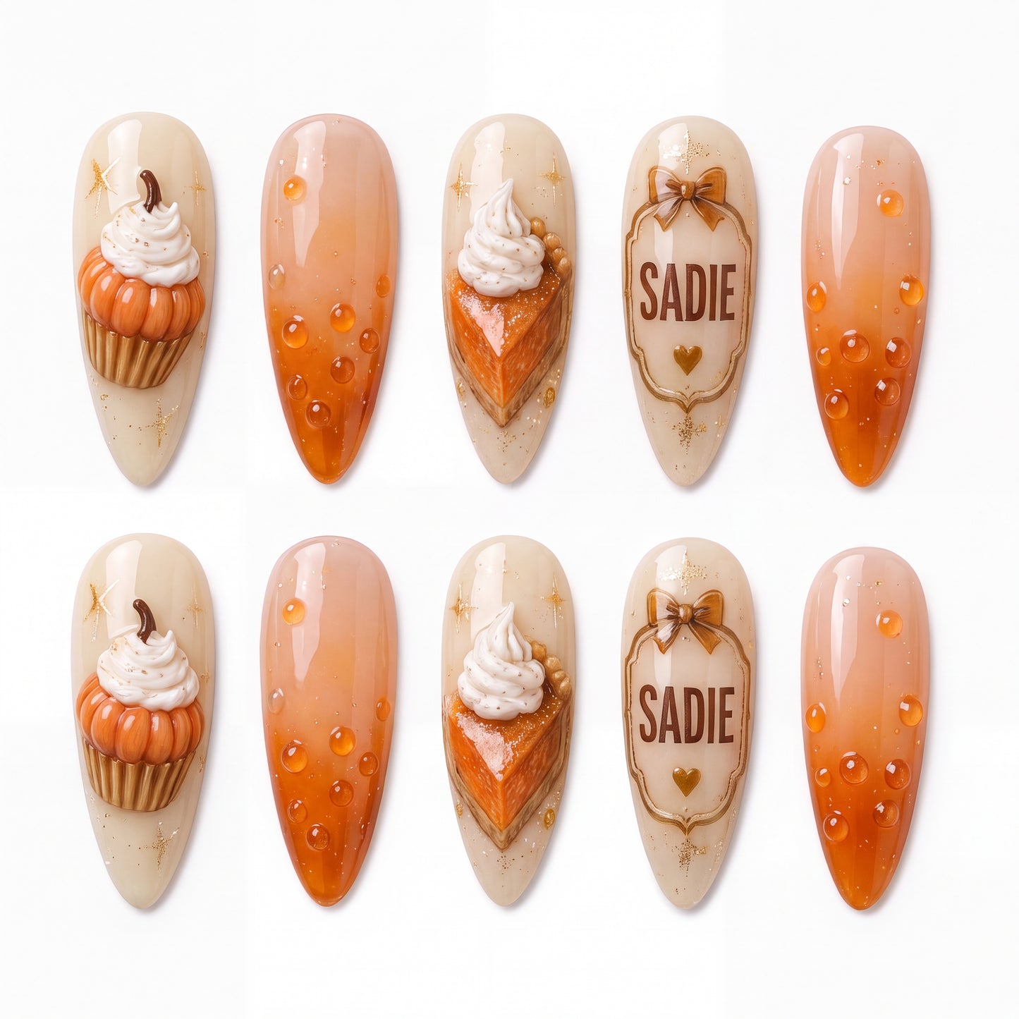 Pumpkin Bakery - Personalized Press-On Nails