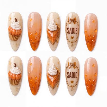 Pumpkin Bakery - Personalized Press-On Nails