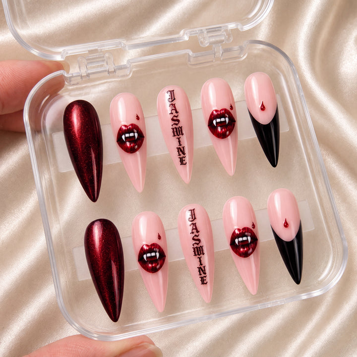 Vampire Kiss - Personalized Press-On Nails