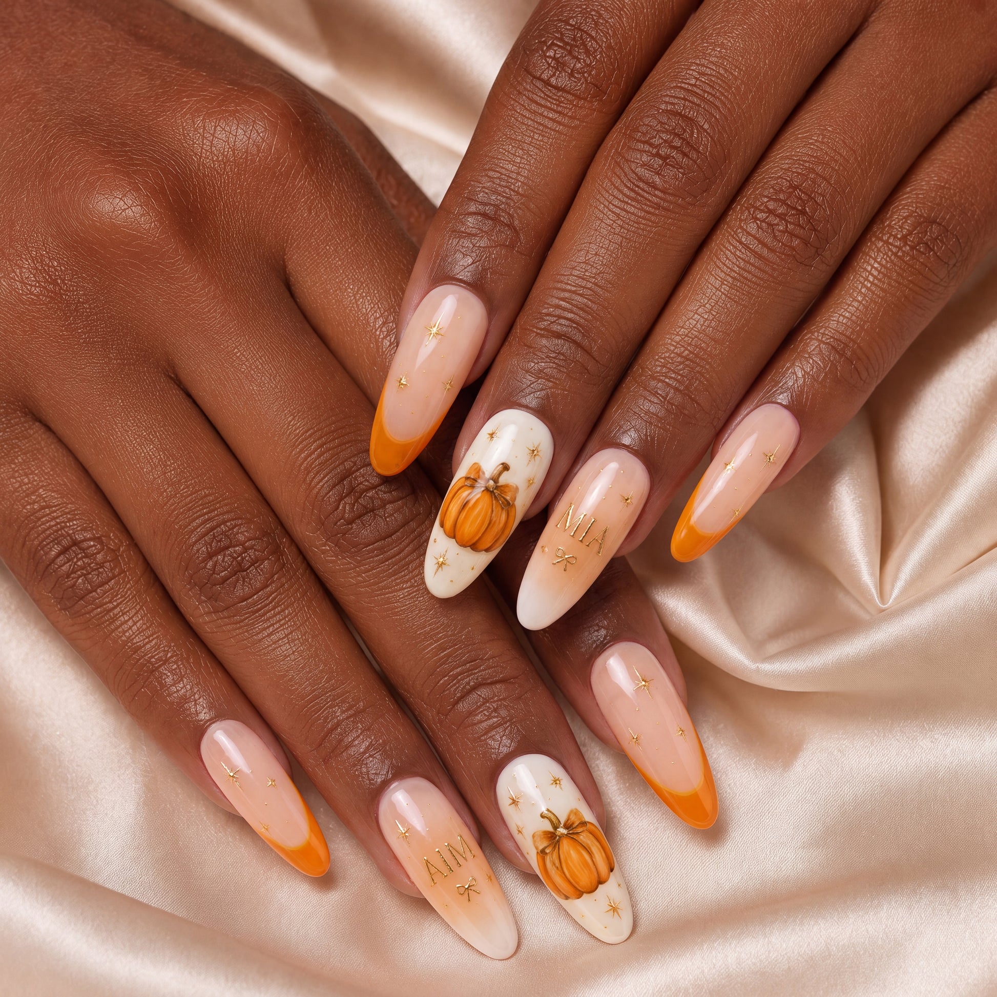 Pumpkin Glow Diary - Personalized Press-On Nails