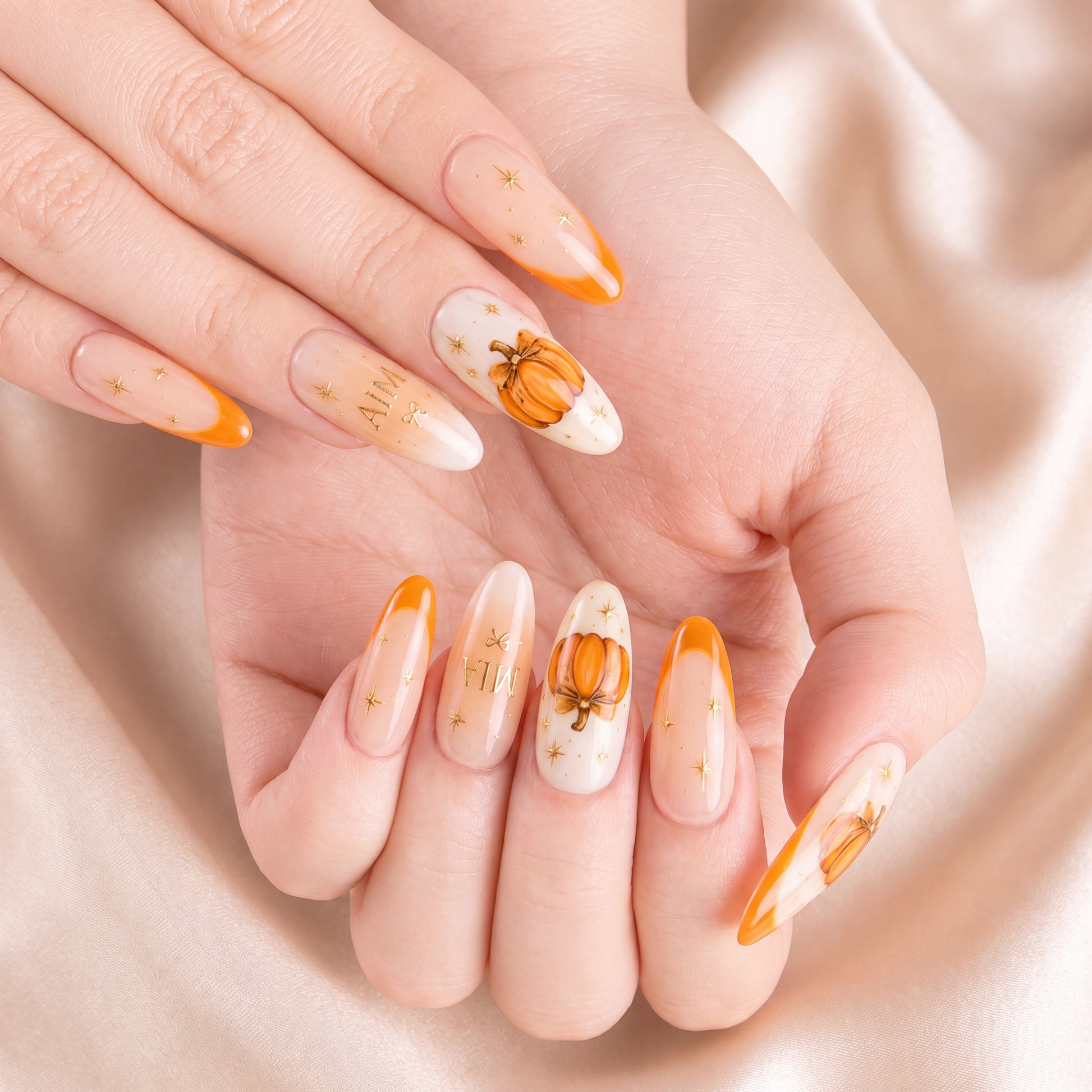 Pumpkin Glow Diary - Personalized Press-On Nails