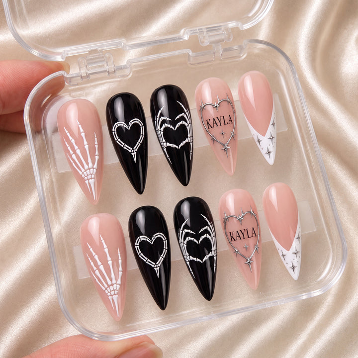 Till Bones Do Us Part - Personalized Press-On Nails