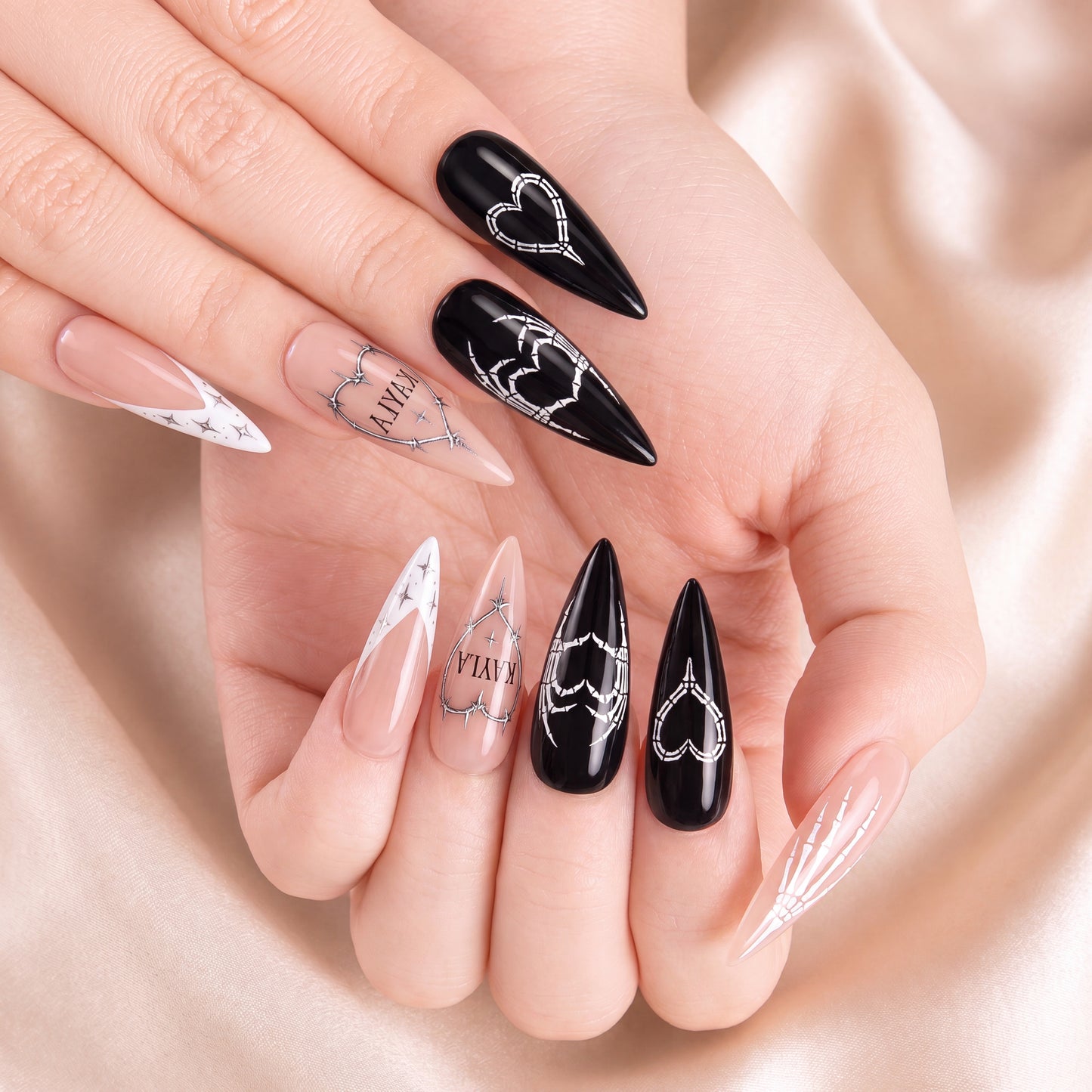 Till Bones Do Us Part - Personalized Press-On Nails