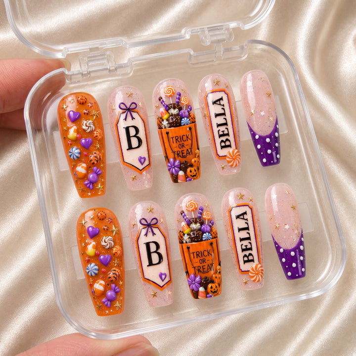 Trick or Treat - Personalized Press-On Nails