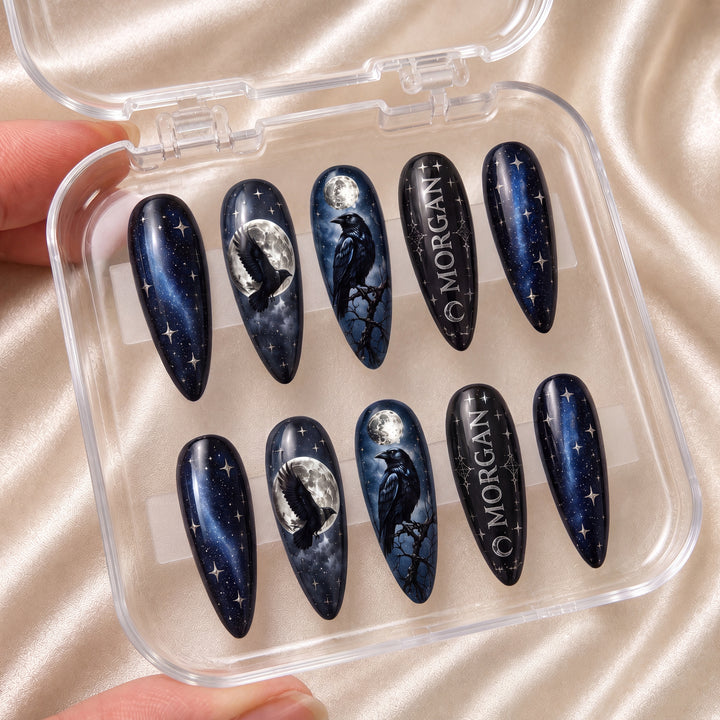 Raven Moon - Personalized Press-On Nails