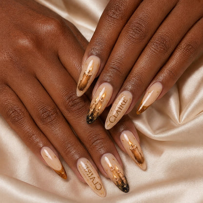 Candlelight Glow - Personalized Press-On Nails