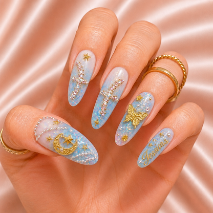 Butterfly Veil - Personalized Press-On Nails