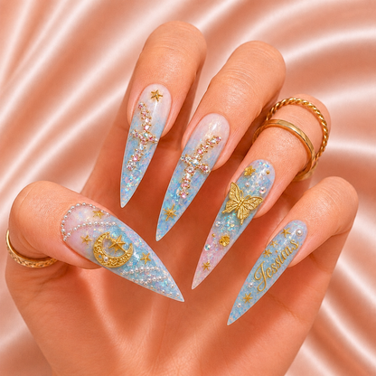 Butterfly Veil - Personalized Press-On Nails